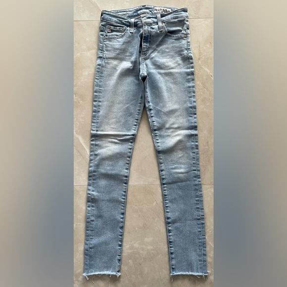 Ag Adriano Goldschmied Denim - ARIANO GOLDSCHMIED DENIM JEANS SIZE 25R LIGHT WASH RAW HEM